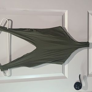 Green Plunge bodysuit